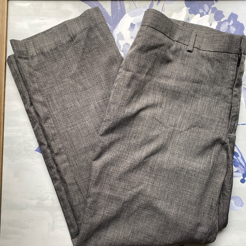 John Henry Flat Front Grey Mens  Dress Pants 38x30